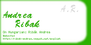 andrea ribak business card